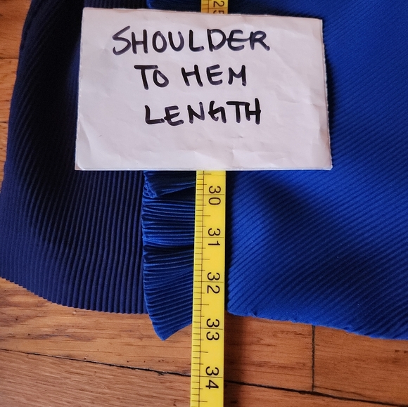 SANDRO Rdv One-shoulder Ruffled Pleated Crepe Dress In Blue - Picture 8 of 11